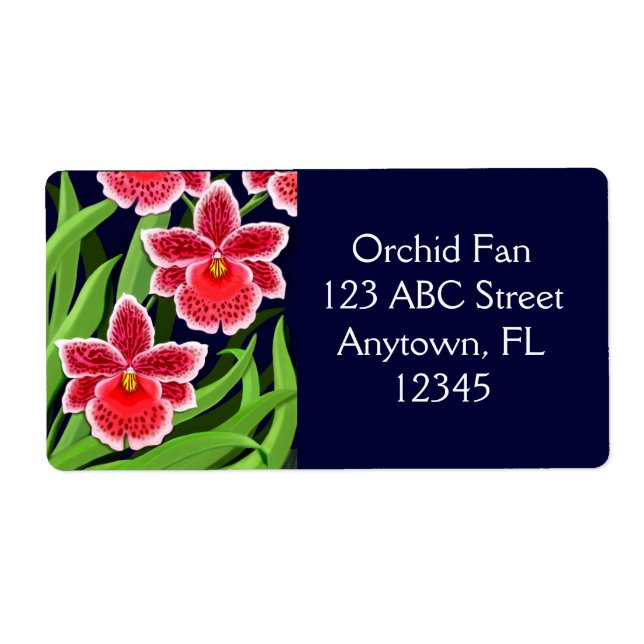 Etiqueta de orquídeas de odontoglossum exótica (Frente)