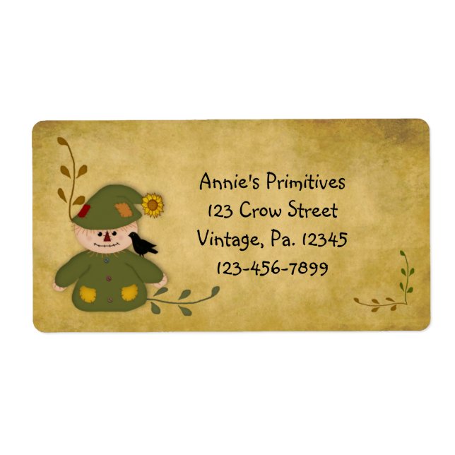 Etiqueta de país de miedo (Frente)