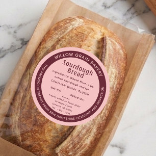 Etiqueta de Pan de Masa Madre Cottage Pink de New 
