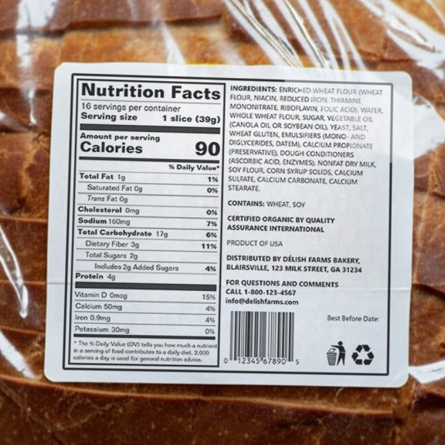 Etiqueta de pan de primer ingrediente compatible c (Subido por el creador)
