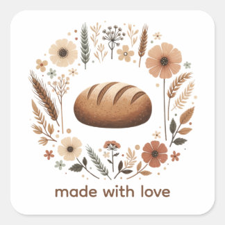Etiqueta de Pan Hecho Con Amor | Panadería Cottage