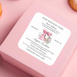 Etiqueta de Panadería de Alimentos de la Ley de Co