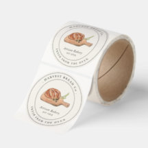 Etiqueta de panadería de pan de época