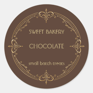Etiqueta de panadería de pequeño negocio Chocolate