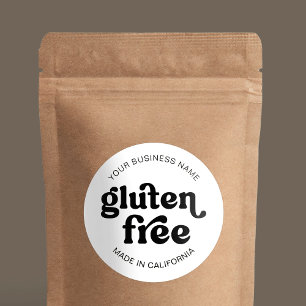 Etiqueta de panadería Gluten Free Retro Simple Ret
