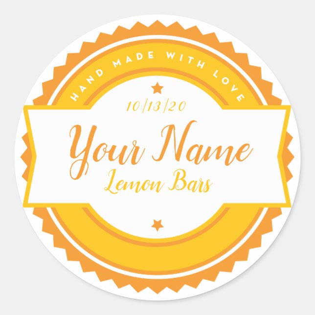 Etiqueta de panadería Pegatina de cocina (Anverso)