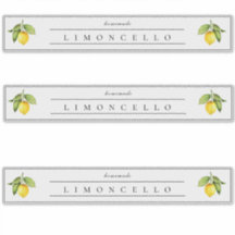 Etiqueta de pantalla rústica casera de Limoncello