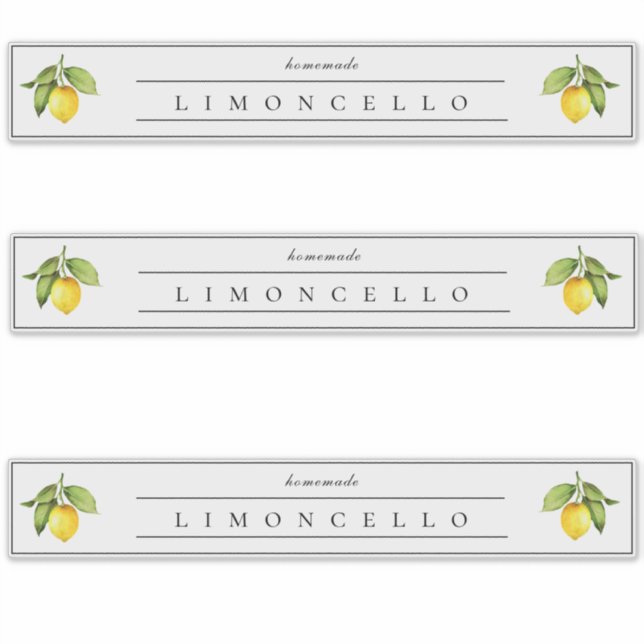 Etiqueta de pantalla rústica casera de Limoncello (Anverso)