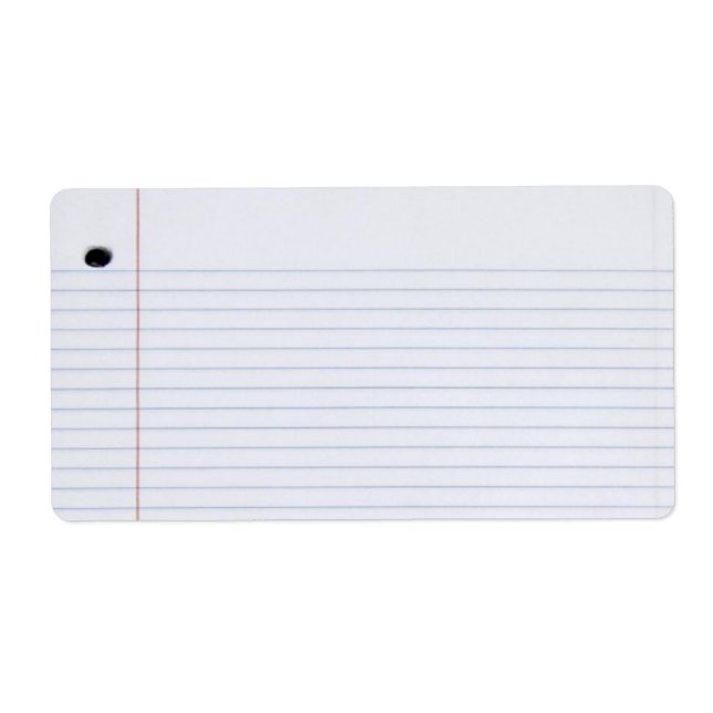 Etiqueta de papel de bloc de notas (Frente)