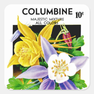 Etiqueta de paquete de semilla de Columbina