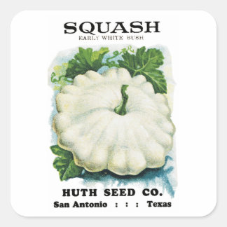 Etiqueta de paquete de semilla de squash