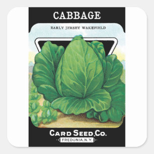 Etiqueta de paquete de semillas de época, repollo 