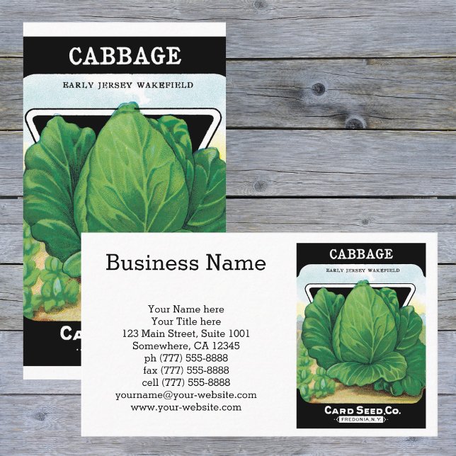 Etiqueta de paquete de semillas de época, repollo  (Subido por el creador)