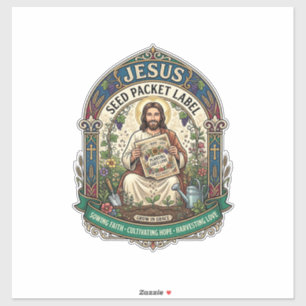 Etiqueta de Paquete de Semillas de Jesús Paquete d