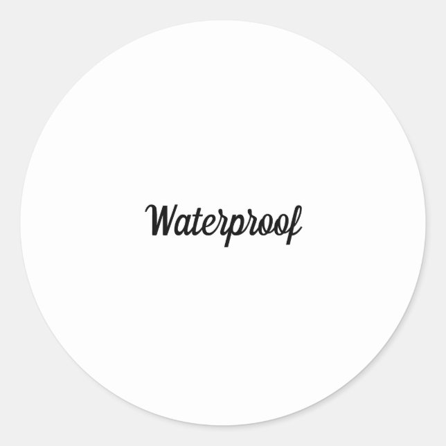 Etiqueta de paquete impermeable negro y blanco sin (Anverso)