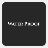 Etiqueta de paquete impermeable Splash Free negro 