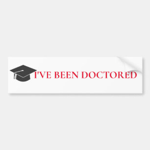 Etiqueta de parachoques Phd o Doctorado