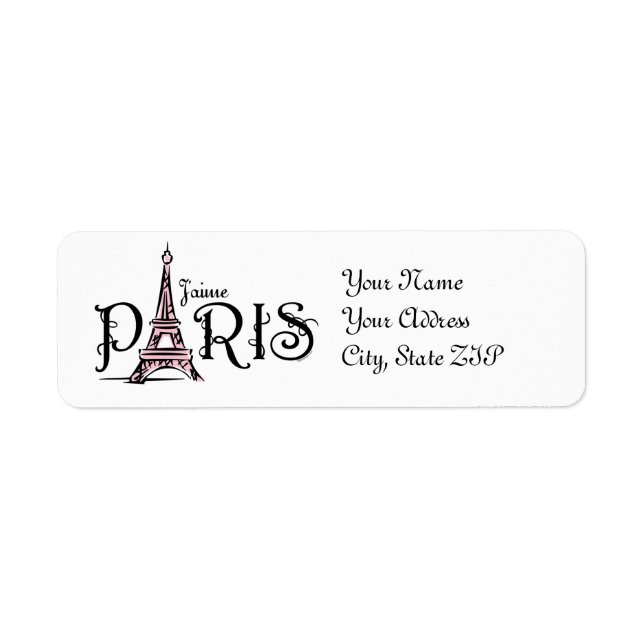 Etiqueta de París J'aime (Frente)