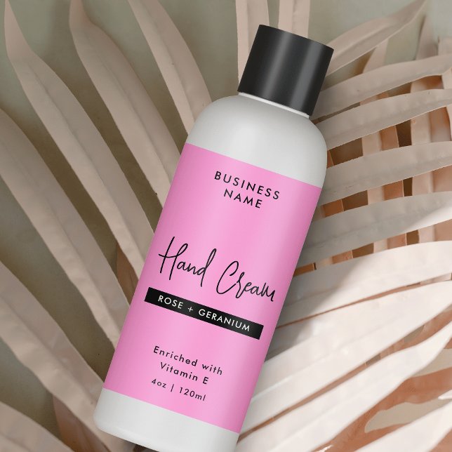 Etiqueta de paro de frascos rosados 4 OZ (Trendy Girly Pink 4 OZ Cosmo Bottle Wrap Label *Verify size to ensure a good fit*)