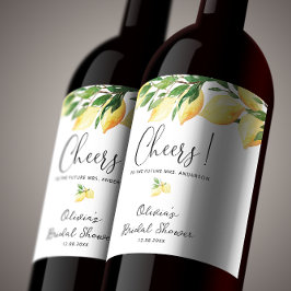 Etiqueta de parra para ducha de novia con limón ac