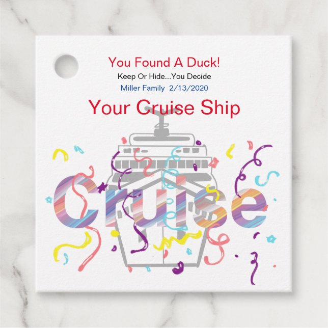 Etiqueta de pato de crucero (Anverso)