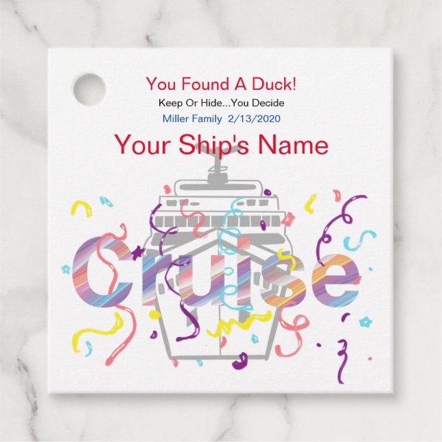 Etiqueta de pato de crucero (Anverso)