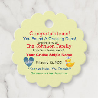 Etiqueta de pato de crucero