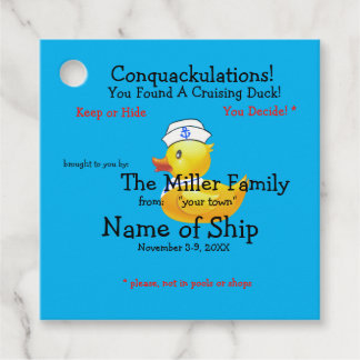 Etiqueta de pato de crucero