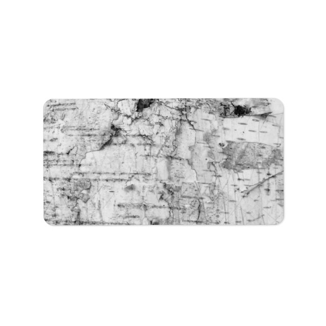 Etiqueta de patrón de corteza de Birch (Frente)