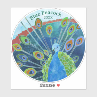 Etiqueta de pavo real