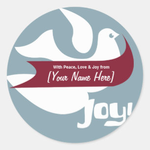 Etiqueta de paz de vacaciones retro