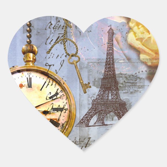 Etiqueta de Pegatina cardíaco de Steampunk & Yello (Anverso)