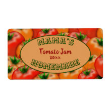 Etiqueta de Pegatina casera de tomate con mermelad