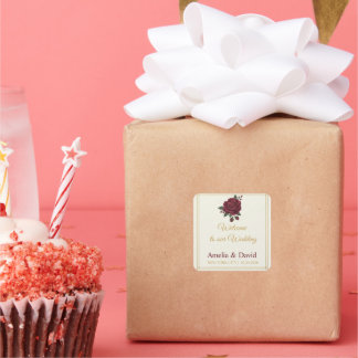 Etiqueta de Pegatina de Bolsa de Bienvenida de Ros