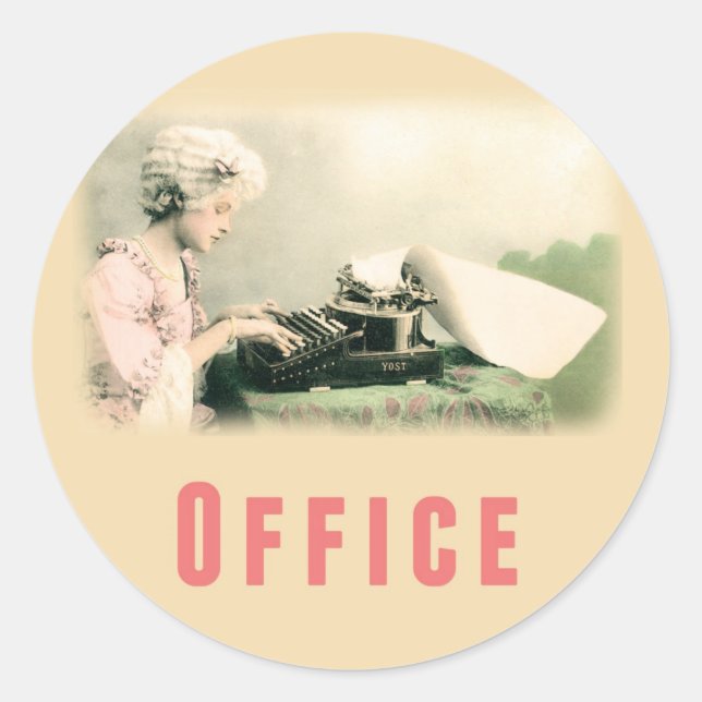 Etiqueta de Pegatina de caja móvil de Office (Anverso)