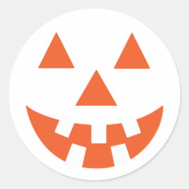 Etiqueta de Pegatina de cara de calabaza