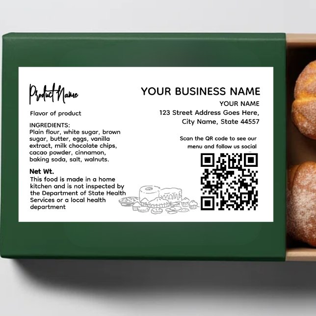 Etiqueta de pegatina de código QR para alimentos d (Subido por el creador)