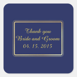 Etiqueta de Pegatina de Favor de Azul Marinho Dour