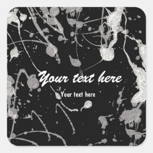 Etiqueta de pegatina de fiesta de pintura salpicad