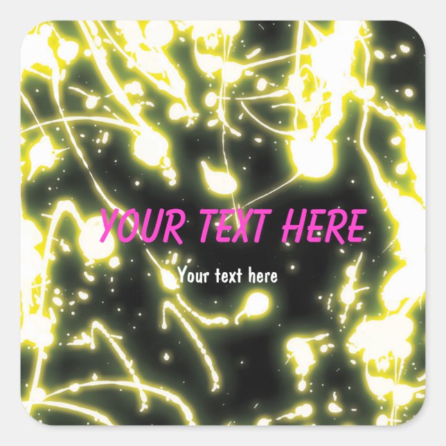 Etiqueta de pegatina de fiesta de varilla luminosa (Anverso)