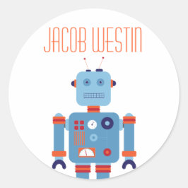 Etiqueta de Pegatina de Fiesta robot