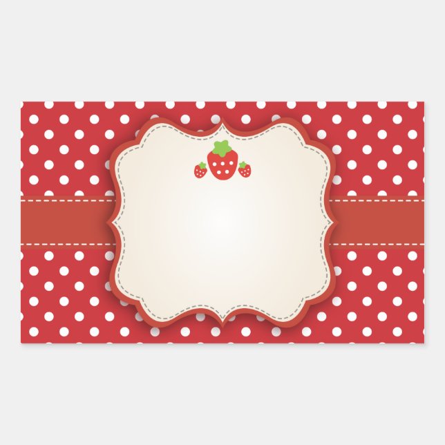 Etiqueta de Pegatina de fresa (Anverso)