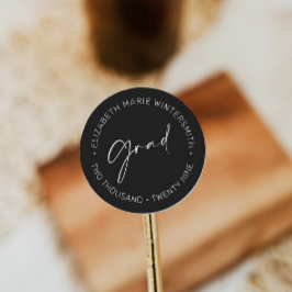 Etiqueta de Pegatina de Invitación de Graduación c