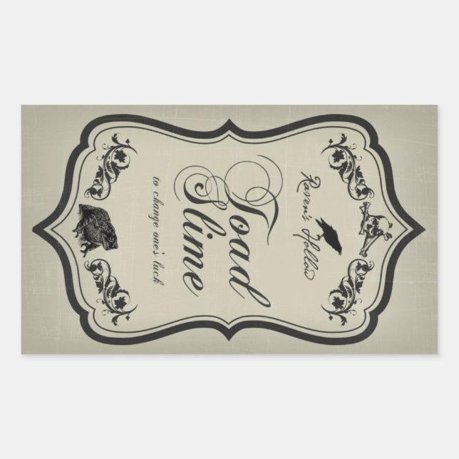 Etiqueta de Pegatina de Jar de Toad Slime Hallowee (Anverso)