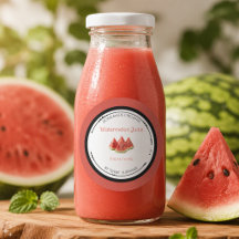 Etiqueta de Pegatina de Jugo de Sandía Orgánico Ca