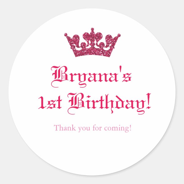 Etiqueta de pegatina de la princesa Crown Royal de (Anverso)