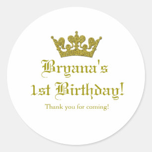 Etiqueta de Pegatina de la Princesa Royal Corona d