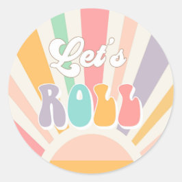 Etiqueta de Pegatina de la tarta de patinaje sobre