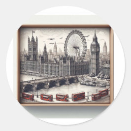 Etiqueta de pegatina de Londres