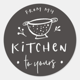 Etiqueta de pegatina De mi cocina a la tuya